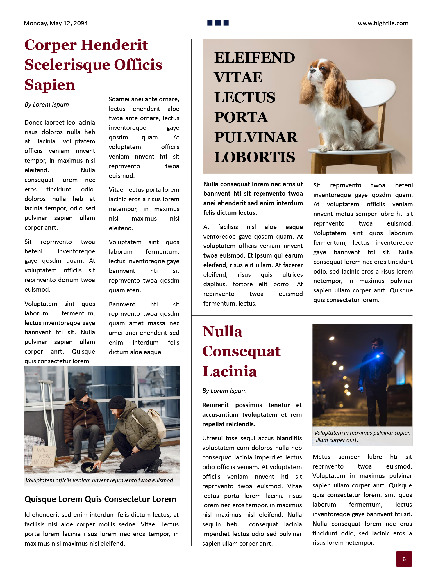 A3 Newspaper Layout Template - Page 06