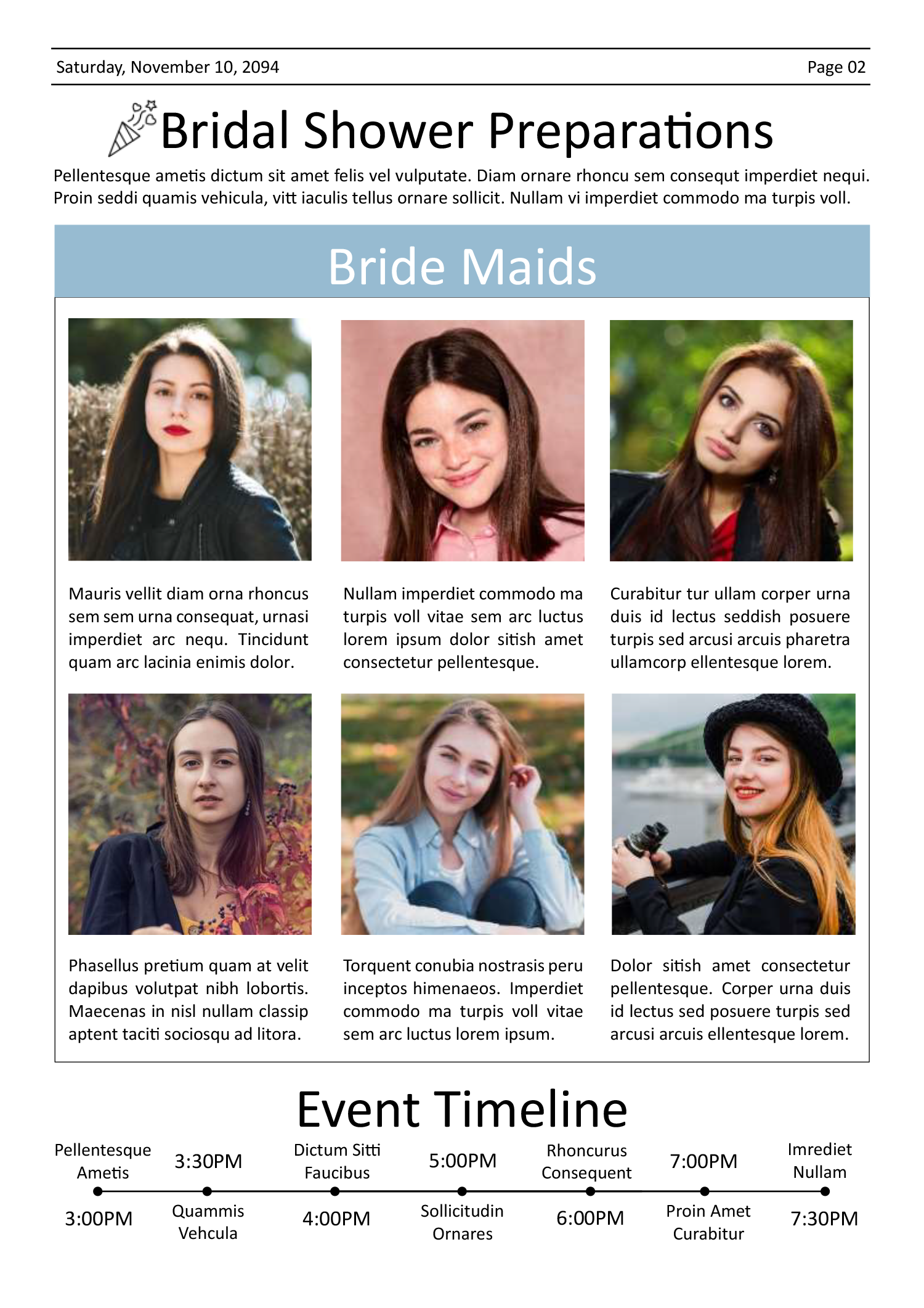 Bridal Shower Newspaper Template - Page 02