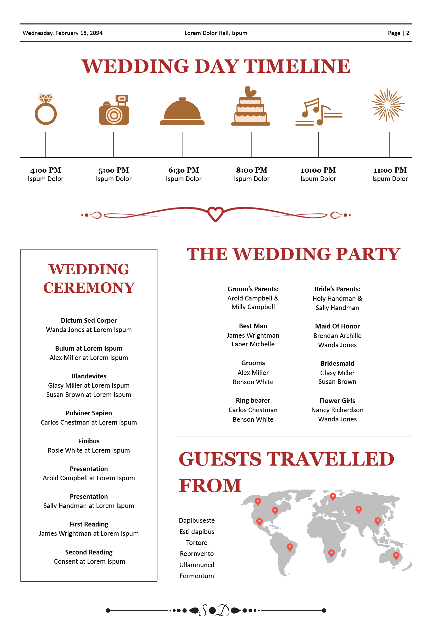 Broadsheet Wedding Newspaper Template - Page 02