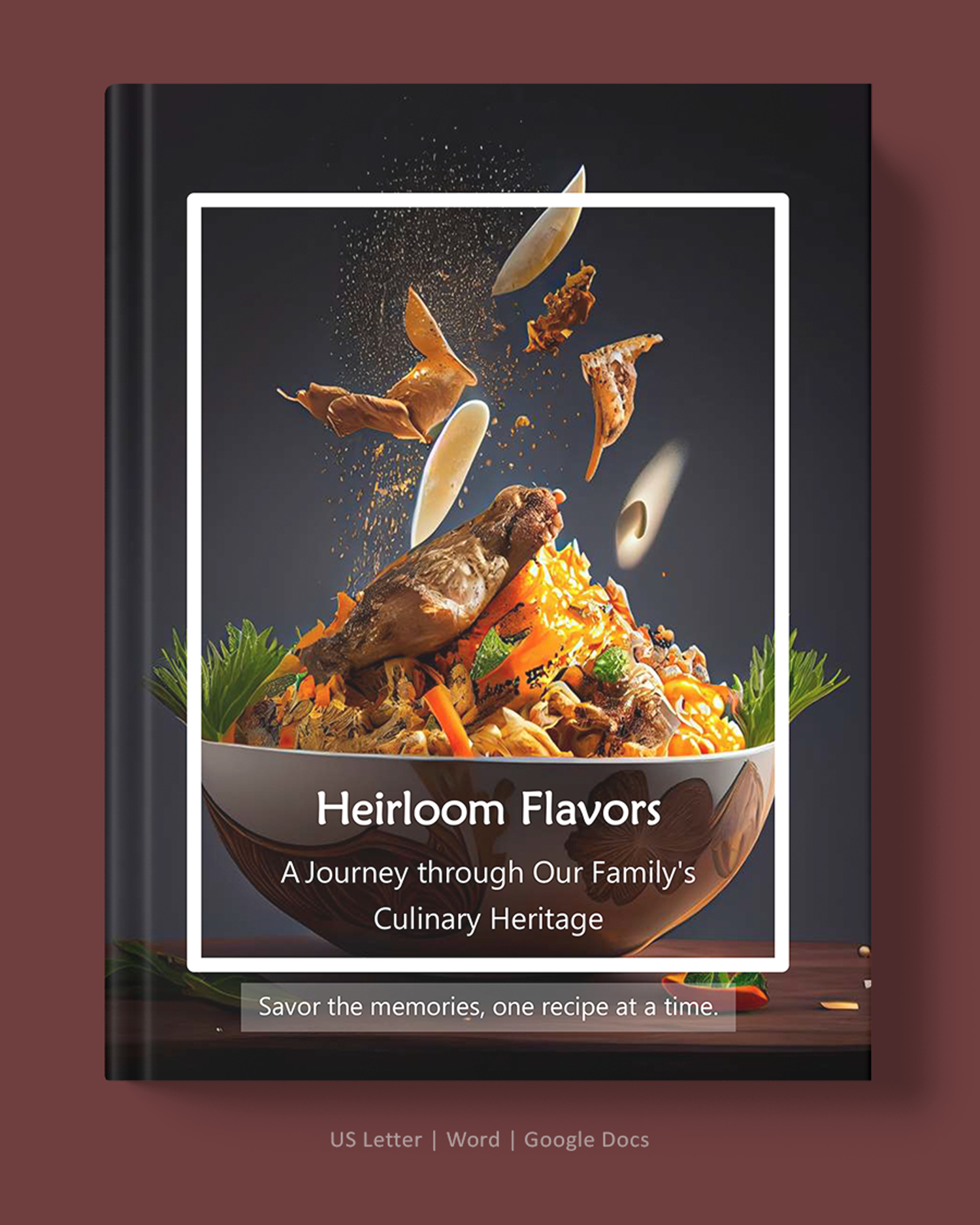 Family Recipe Cookbook Template - Word, Google Docs