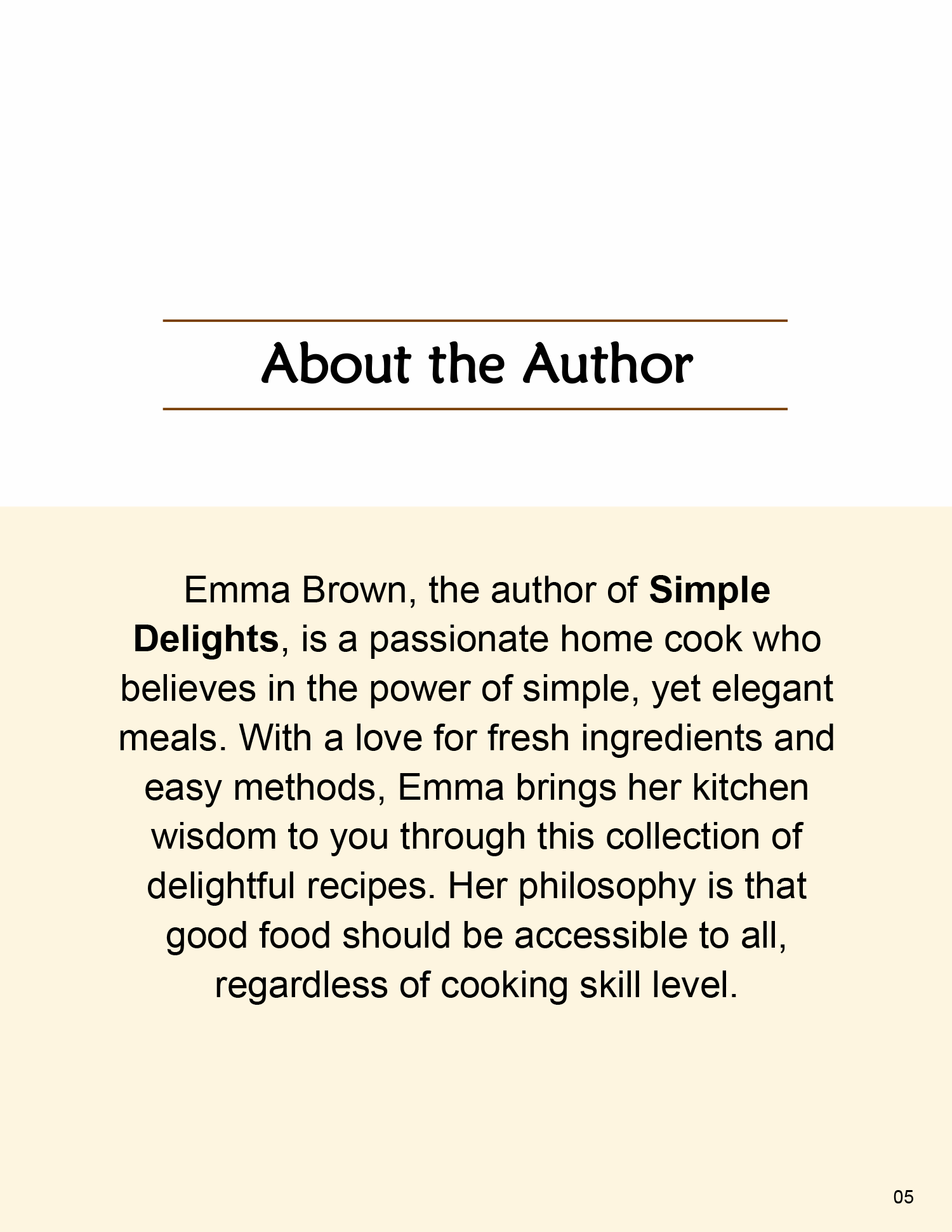 Minimal Cookbook Template - Page 07