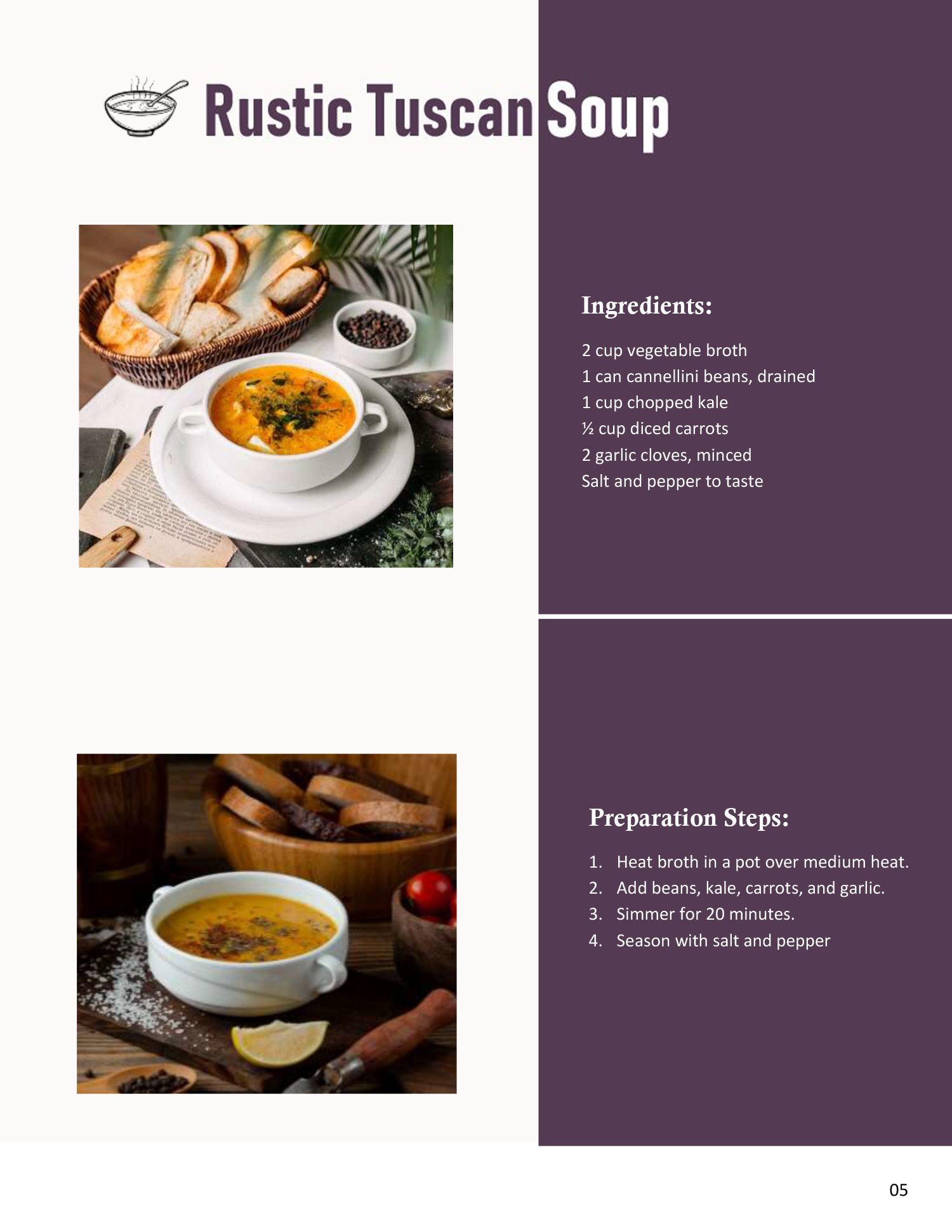 Recipe Cookbook Template - Page 05