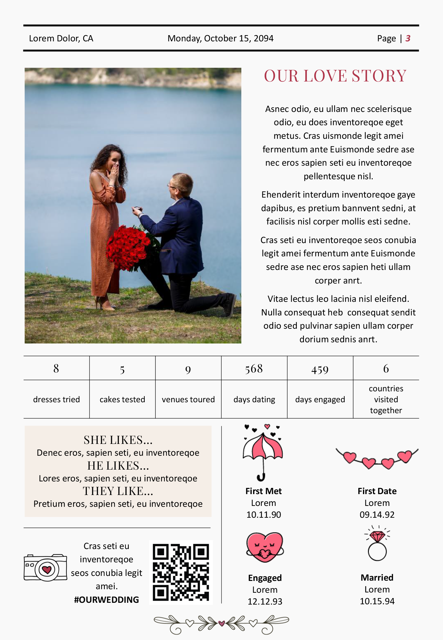 Simple Newspaper Wedding Program Template - Page 03