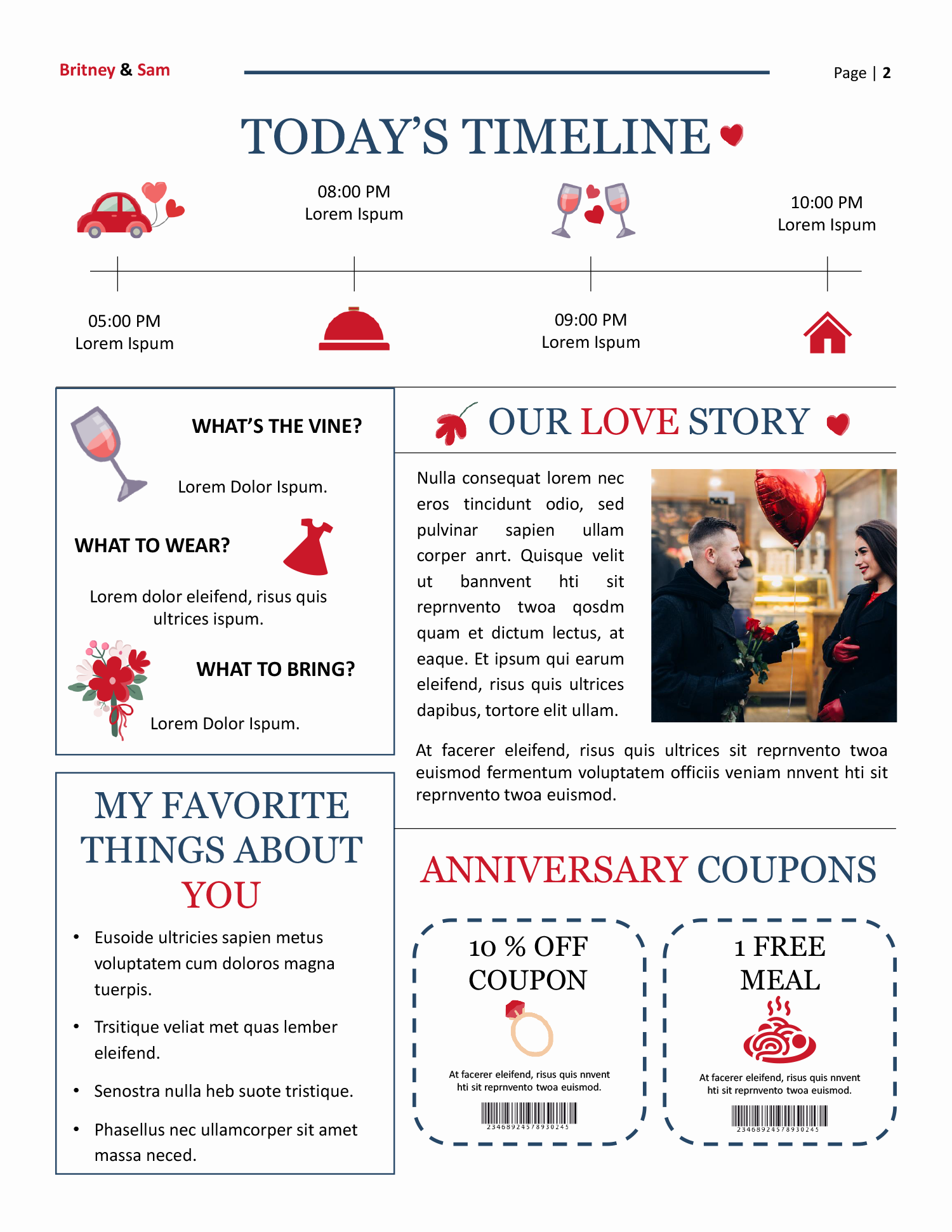 Wedding Anniversary Newspaper Template - Page 02