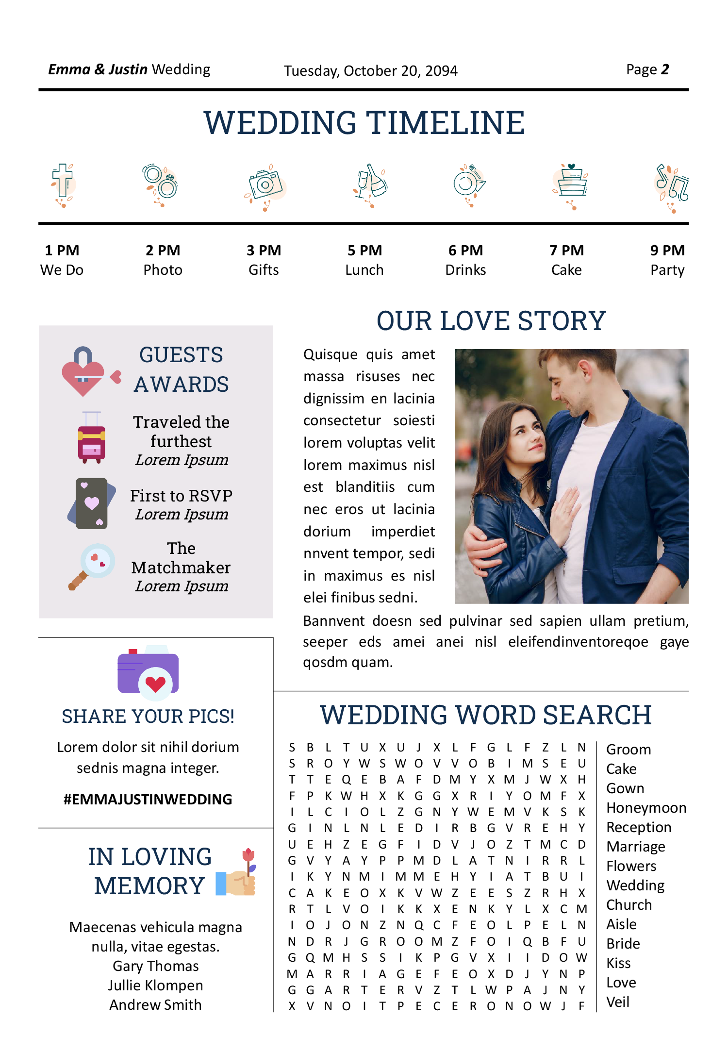 Wedding Day A4 Newspaper Template - Page 02