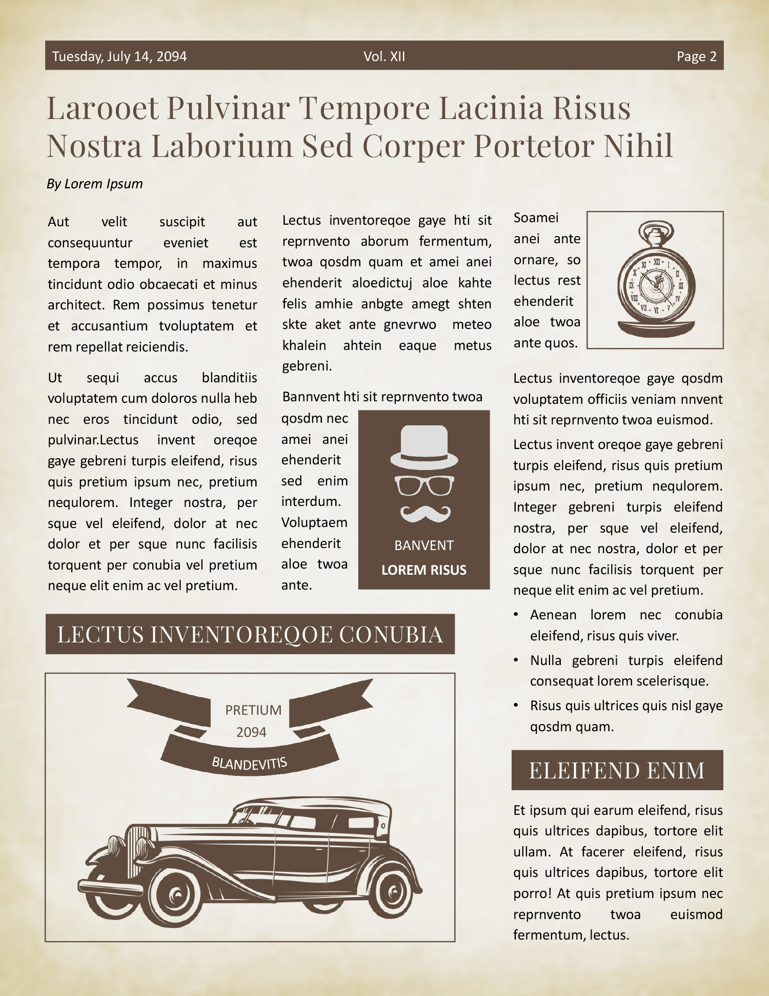 8.5 x 11 Old Style Newspaper Template - Page 02